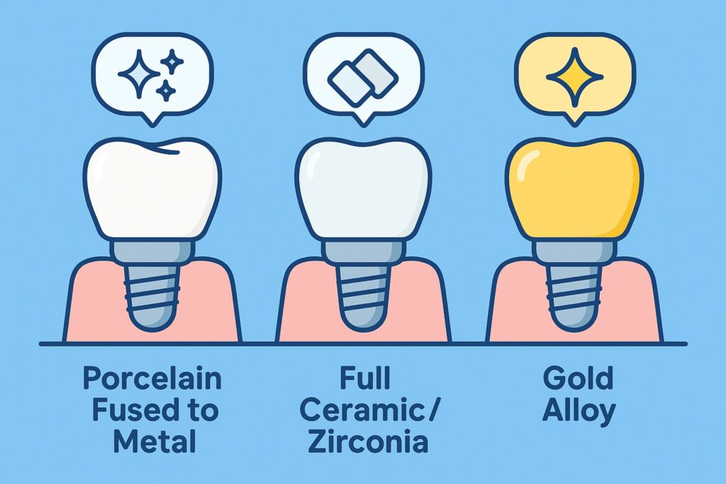 What Are Dental Implant Crowns Made Of